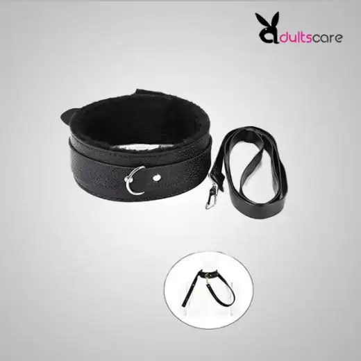 Black Collar With Leash Fetish Bdsm Dog Slave